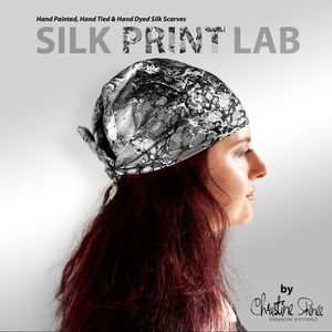 Hand Painted Italian silk scarf.